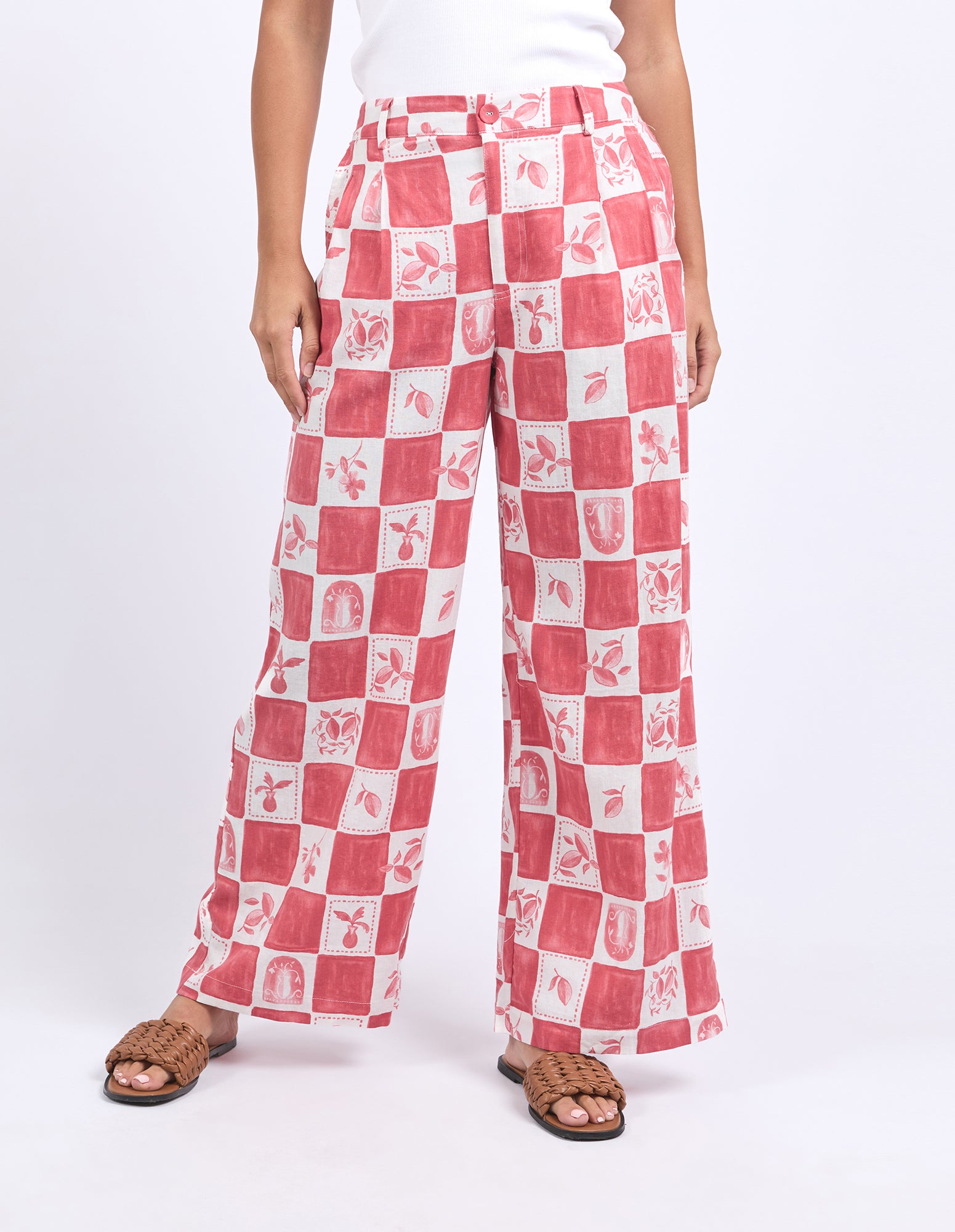 Biarritz Pant Crimson Print – Foxwood Clothing