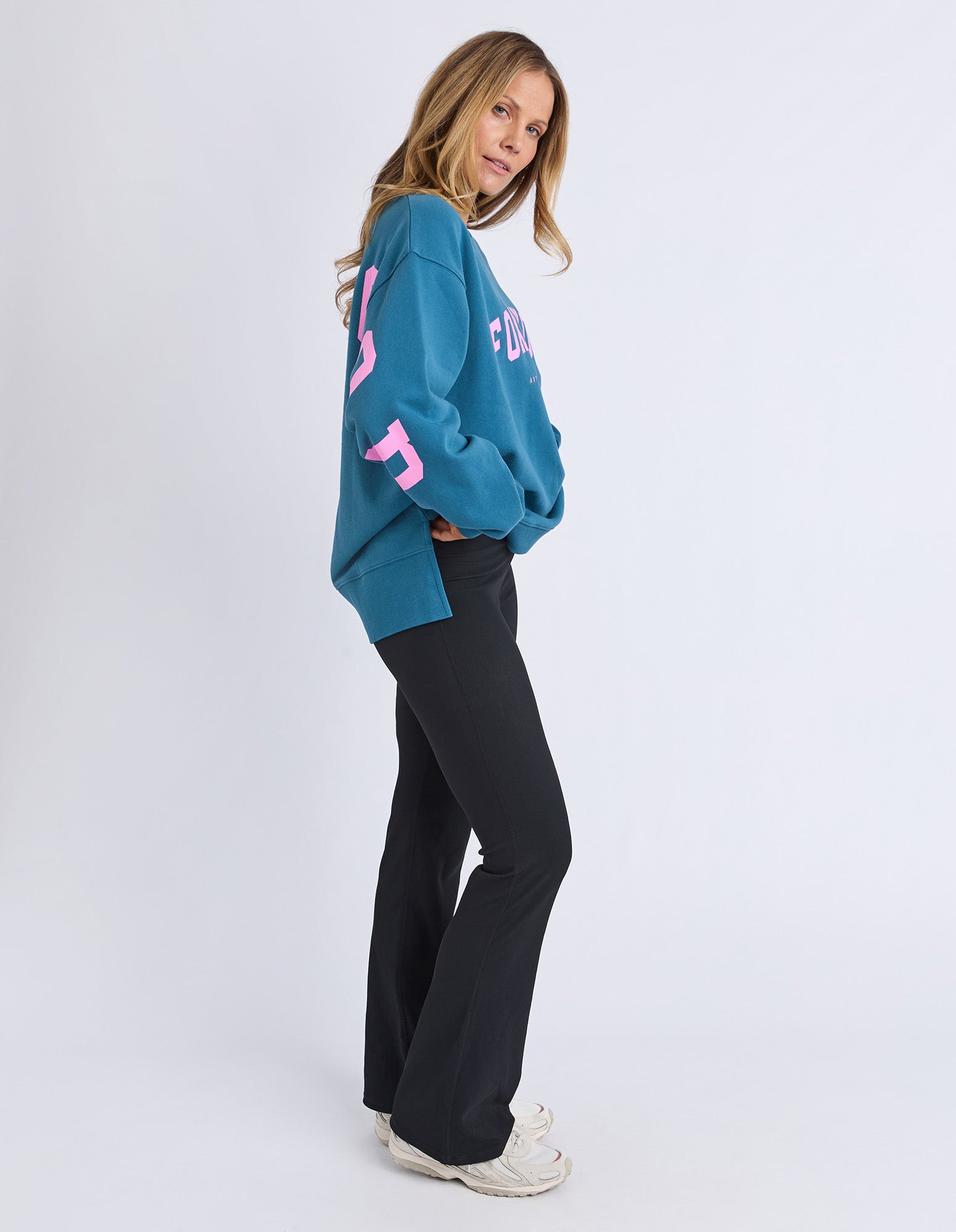 Interval Crew Ocean With Neon Pink – Foxwood Clothing