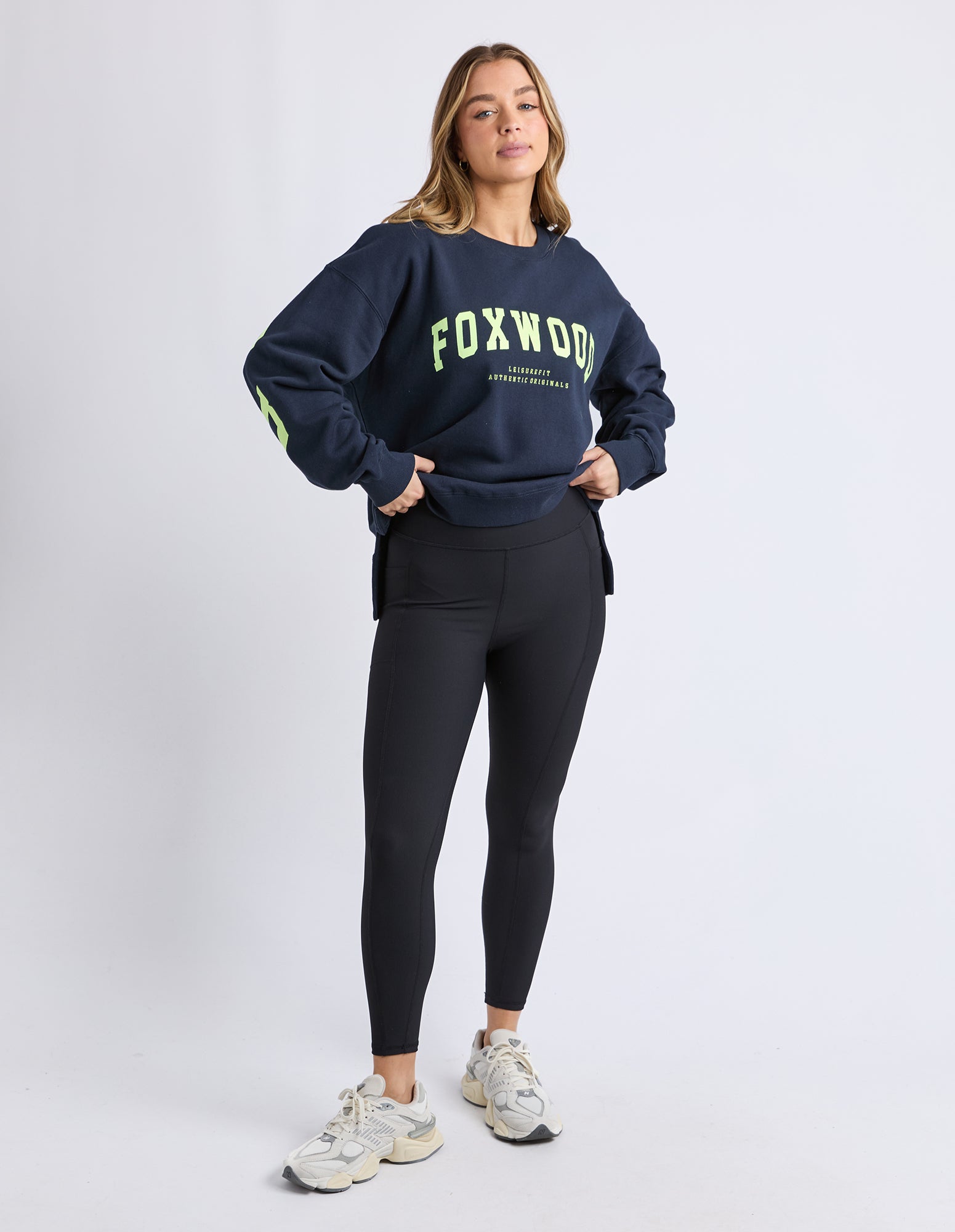 Interval Crew Navy / Neon Yellow – Foxwood Clothing