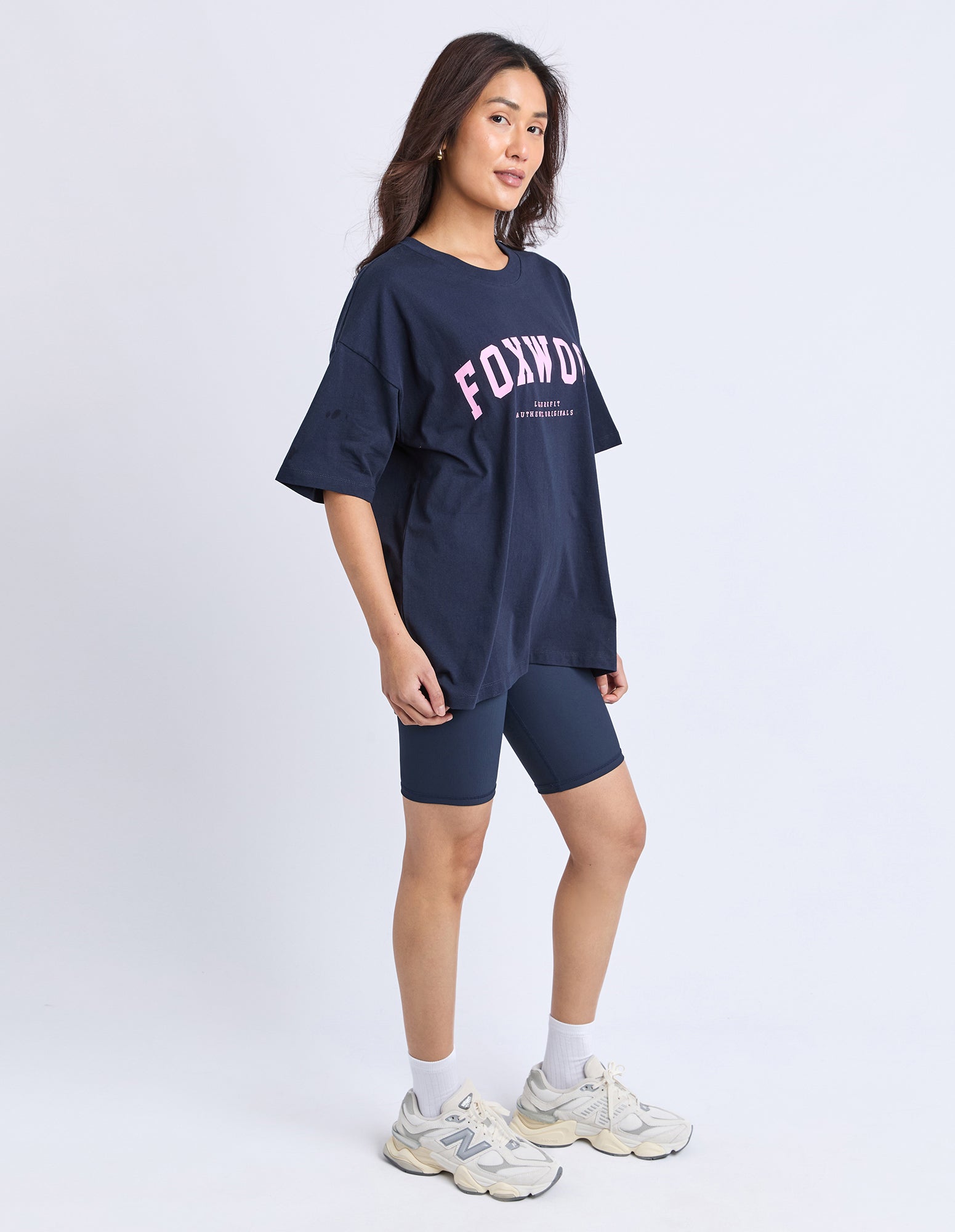 Interval Tee Navy With Neon Pink – Foxwood Clothing