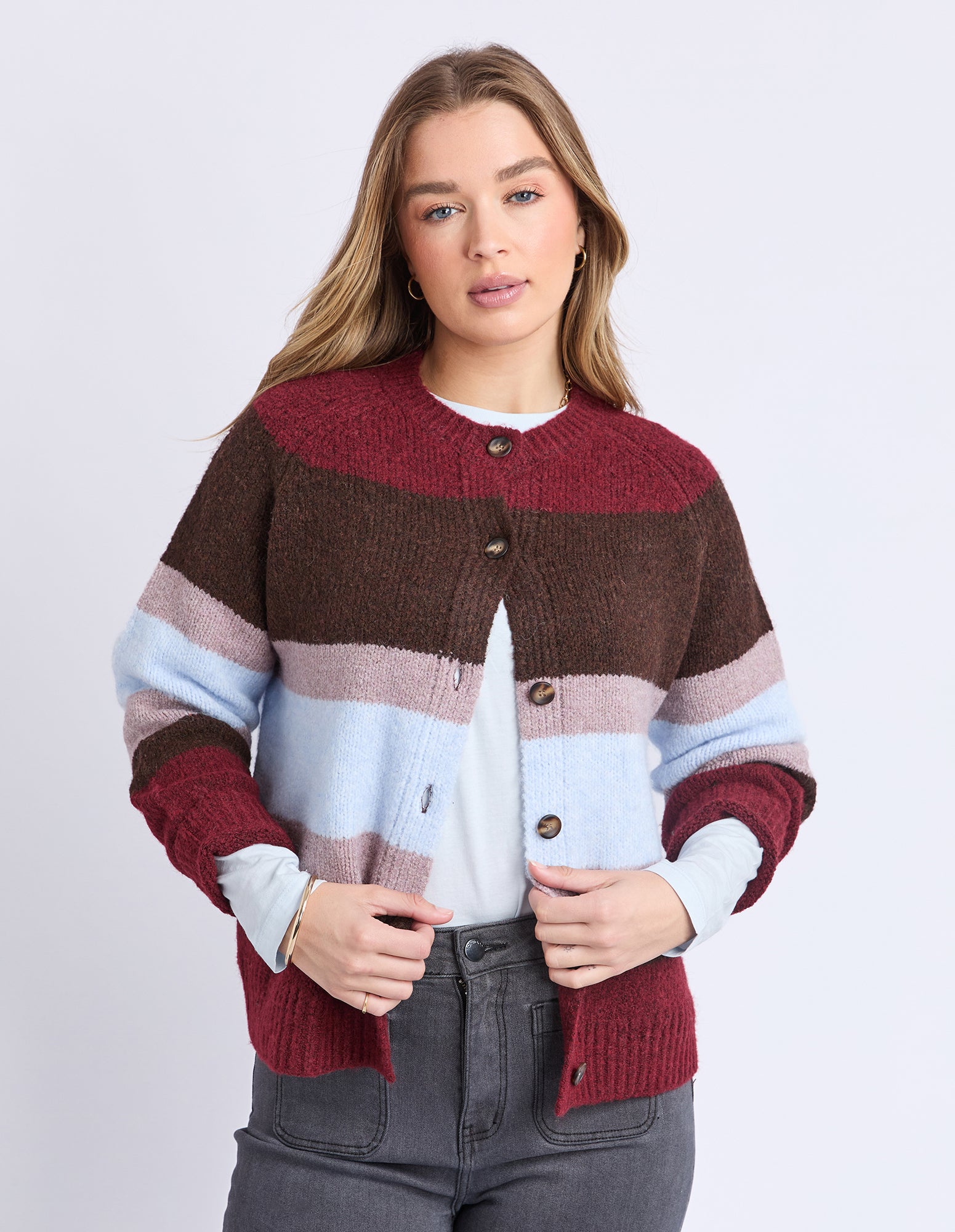 Eugene Stripe Cardi Stripe – Foxwood Clothing