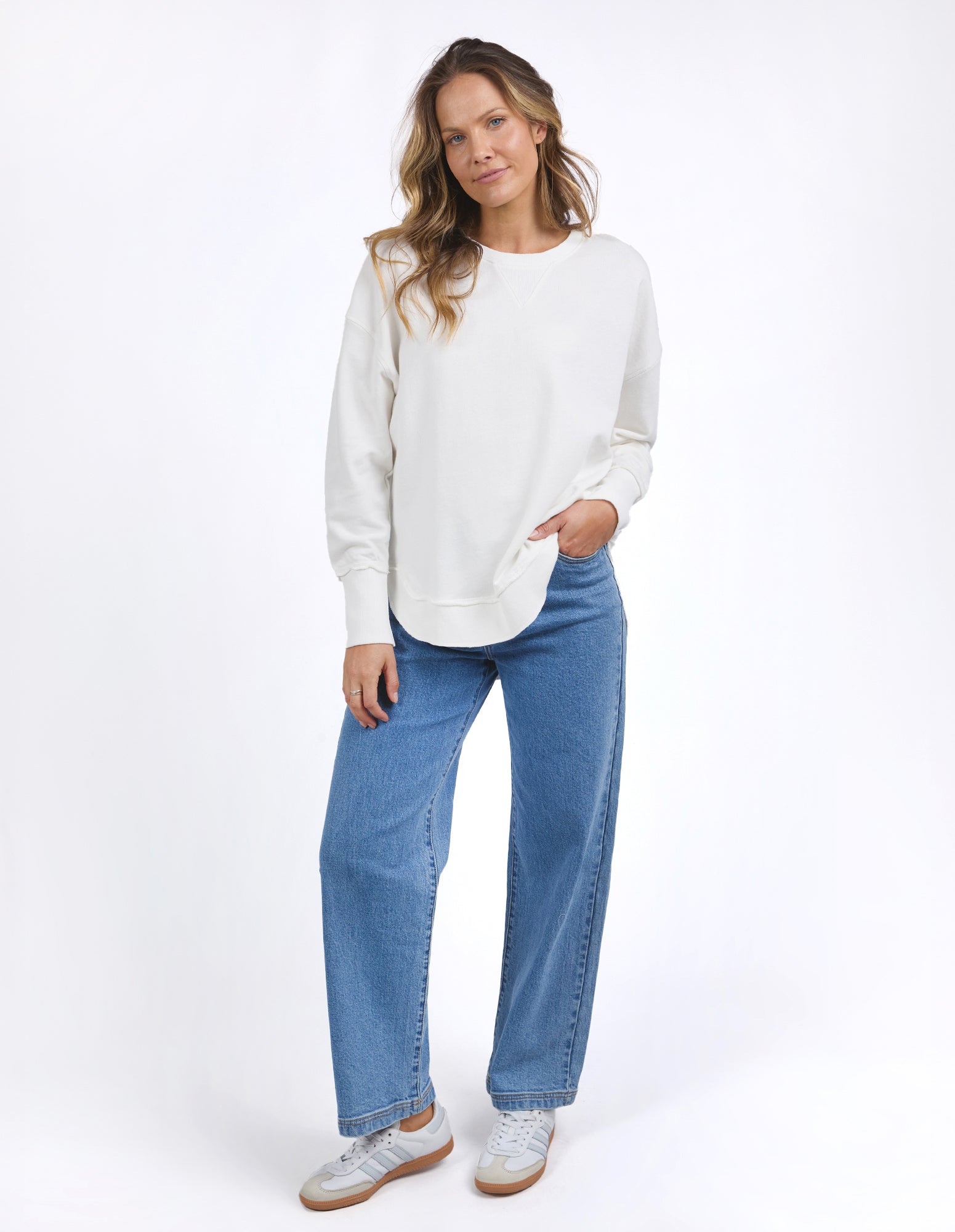 Delilah Crew Vintage White β Foxwood Clothing