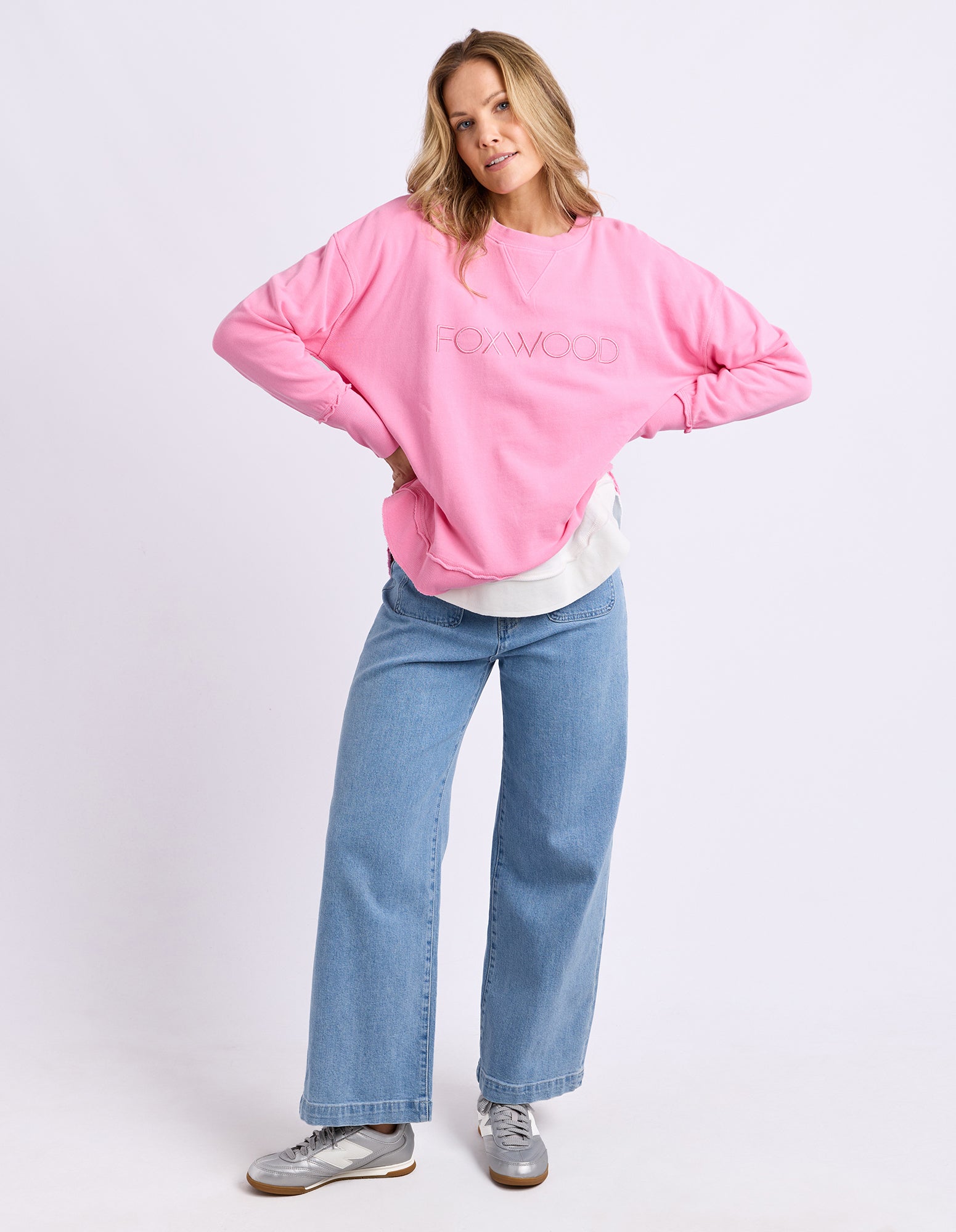 Simplified Crew Bright Pink – Foxwood Clothing