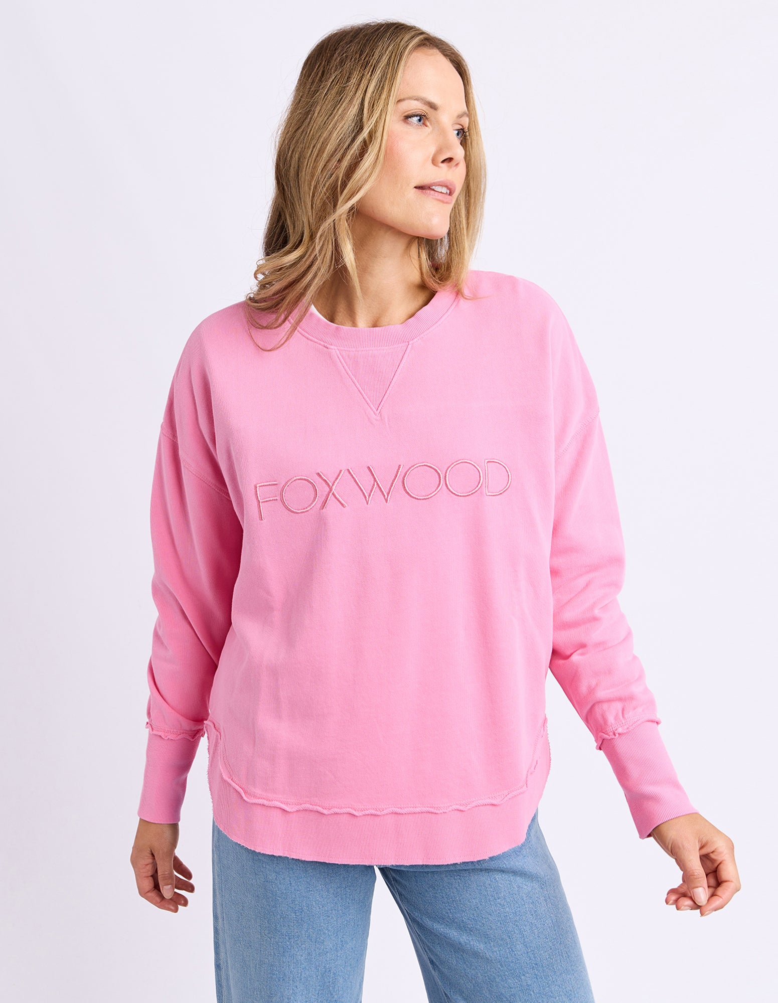 Simplified Crew Bright Pink – Foxwood Clothing