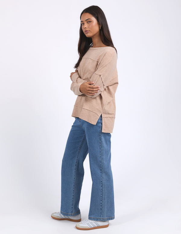 Jayne Throw On Top Oat – Foxwood Clothing