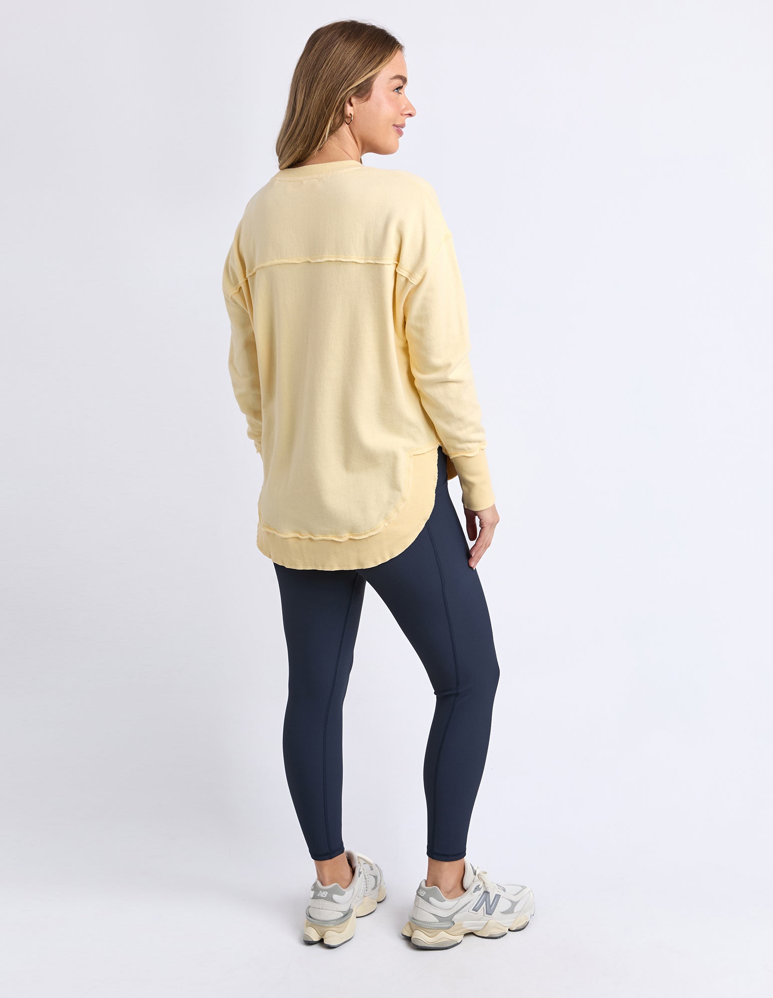 Simplified Metallic Crew Lemon – Foxwood Clothing