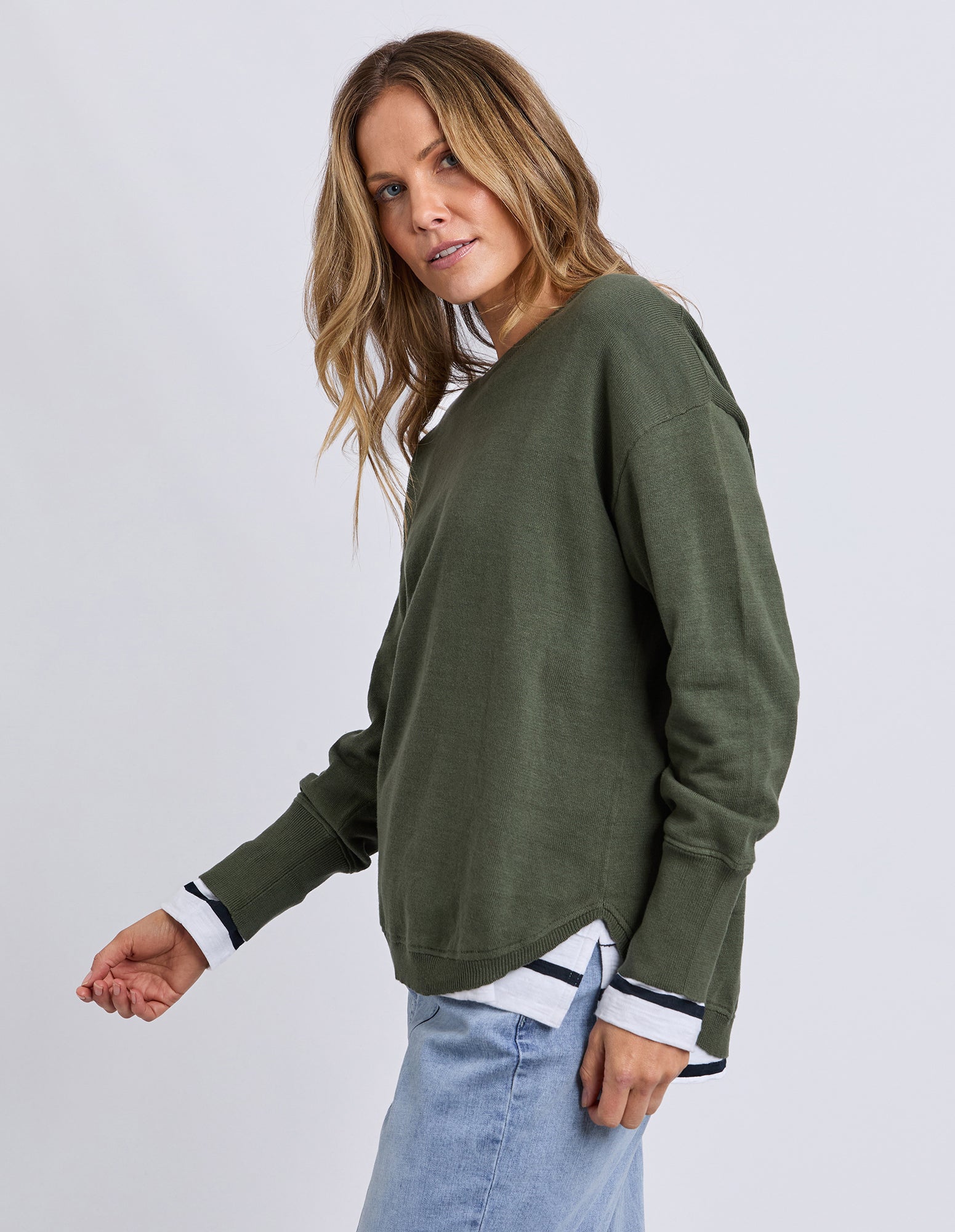 Delilah Knit Khaki β Foxwood Clothing