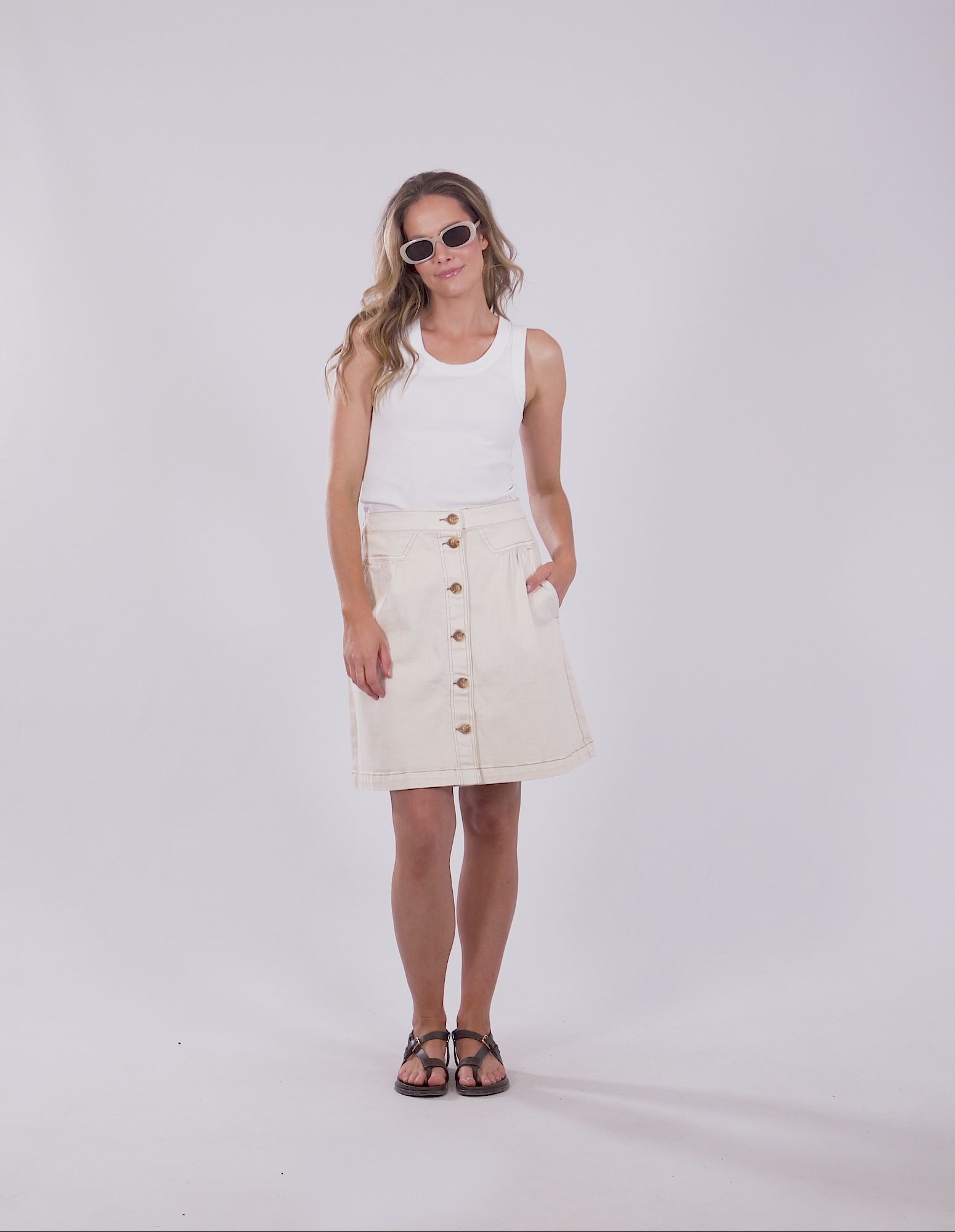 Amanda Skirt Ecru – Foxwood Clothing