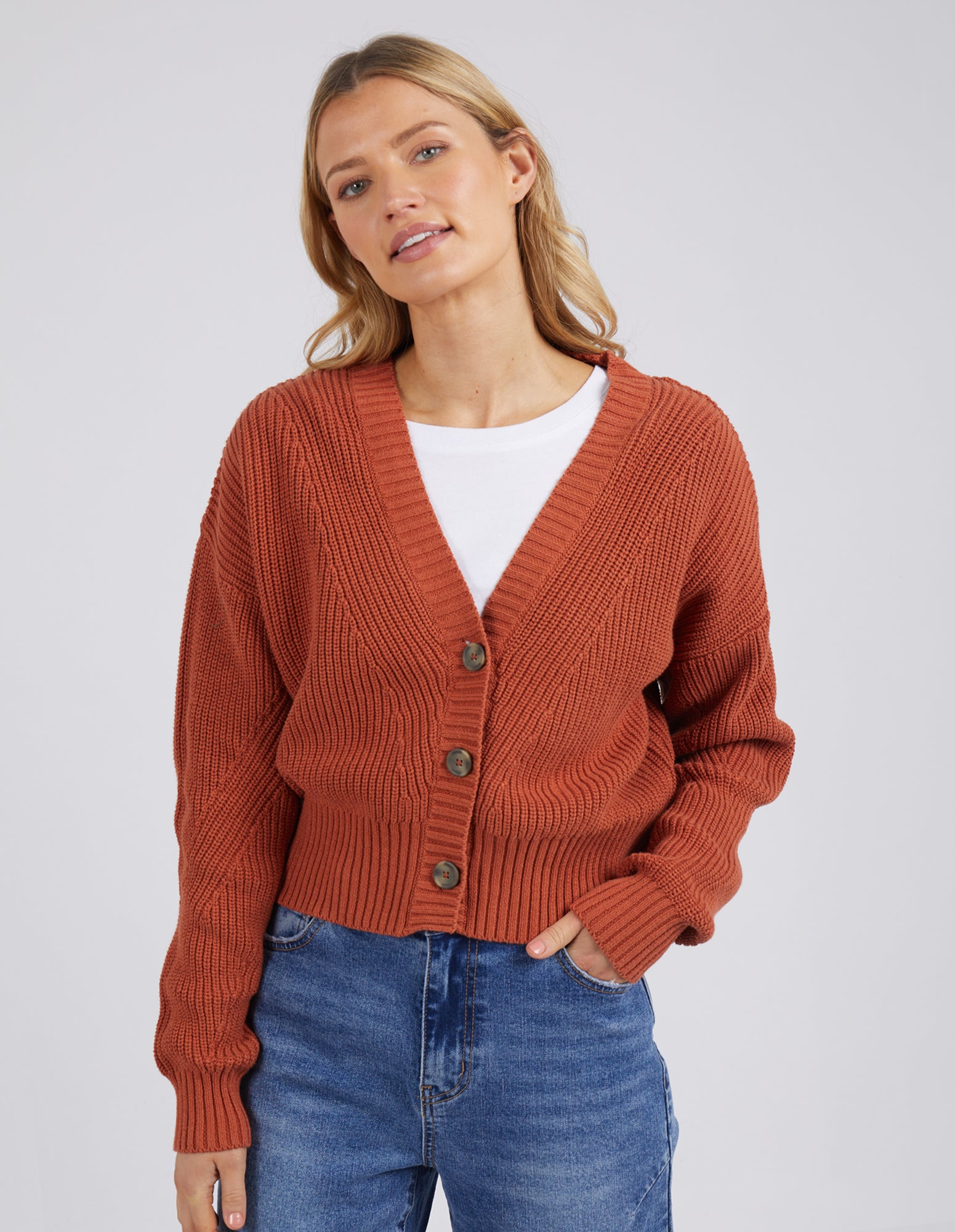 Carmilla Cardigan Intense Rust Buy Online Foxwood Clothing