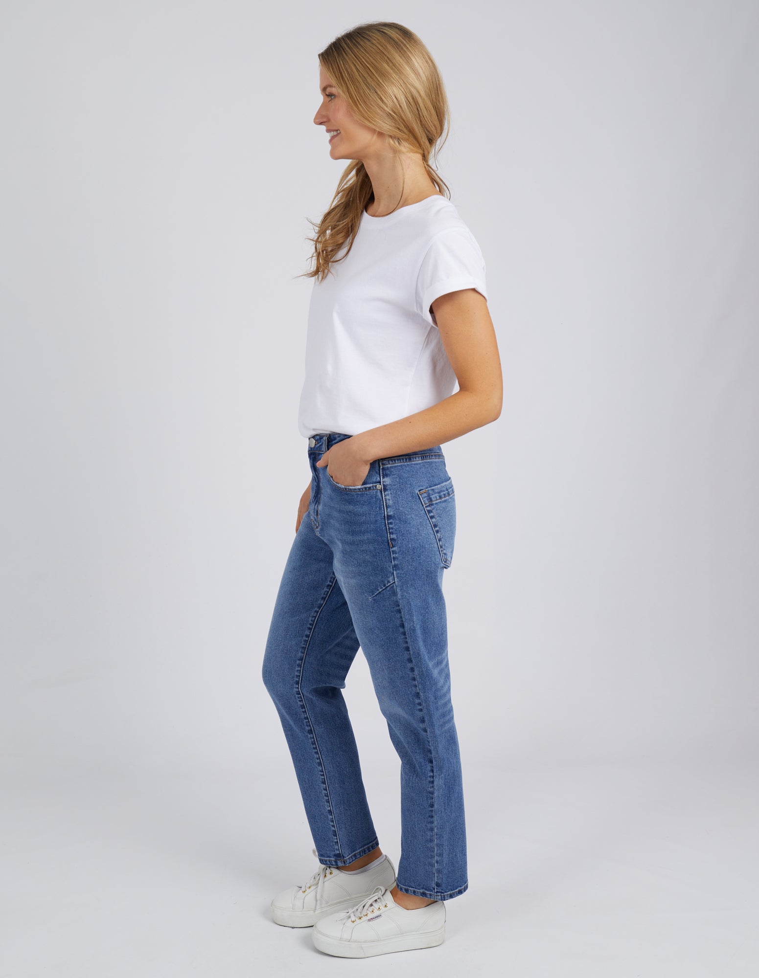 Barkly Straight Leg Jean Vintage Mid Blue | Buy Online | Foxwood Clothing